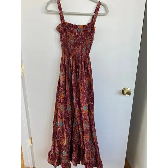 Vintage Lanz Original Boho Floral Smocked Maxi Dress, EUC, Fits S-L - Picture 7 of 7